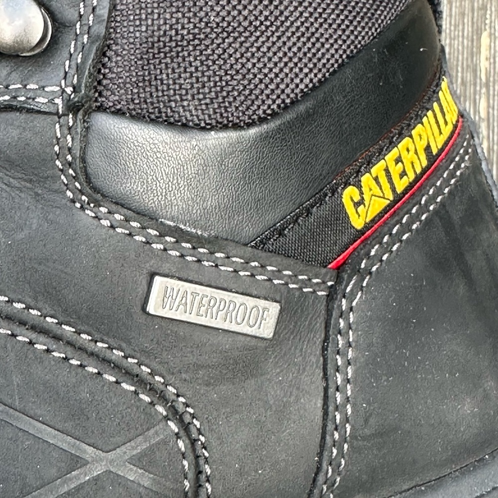 Cat Caterpillar Threshold Black Waterproof Boots Mens… Gem